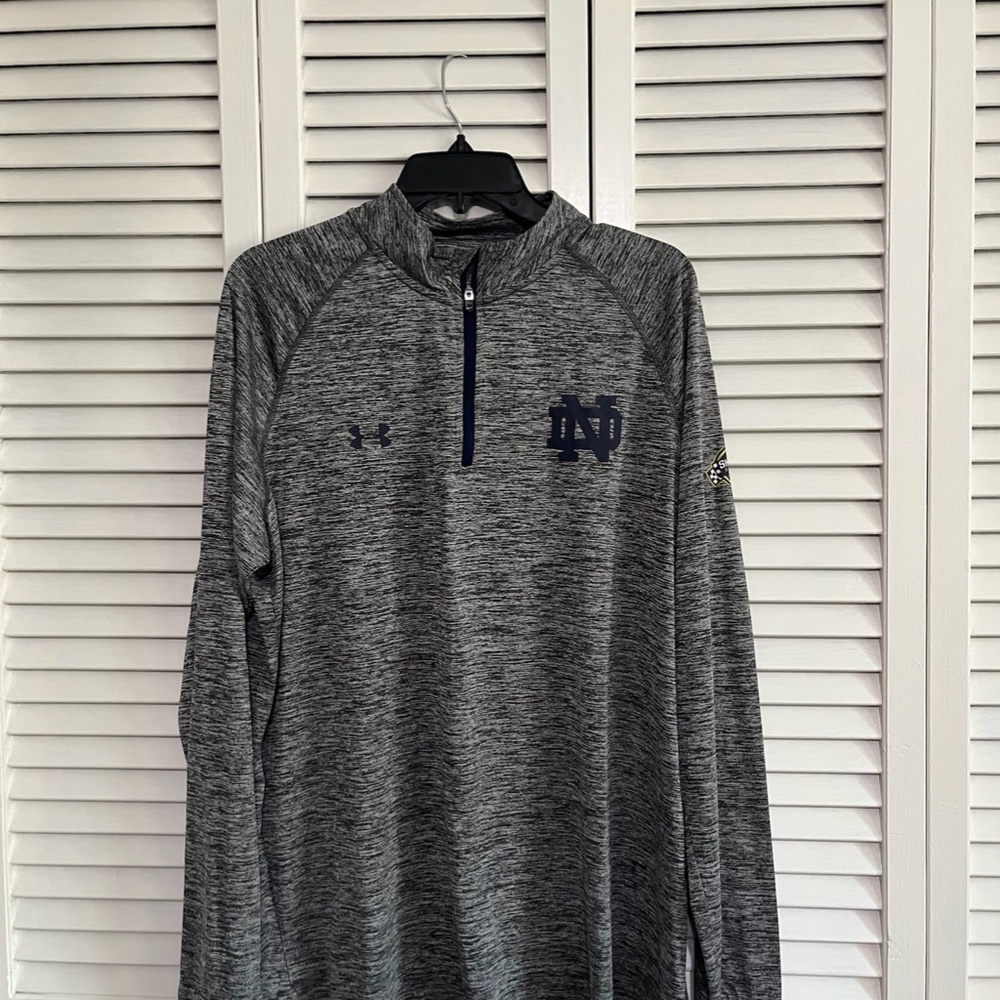 Notre Dame Under Amour Shamrock Series Half Zip Size XL